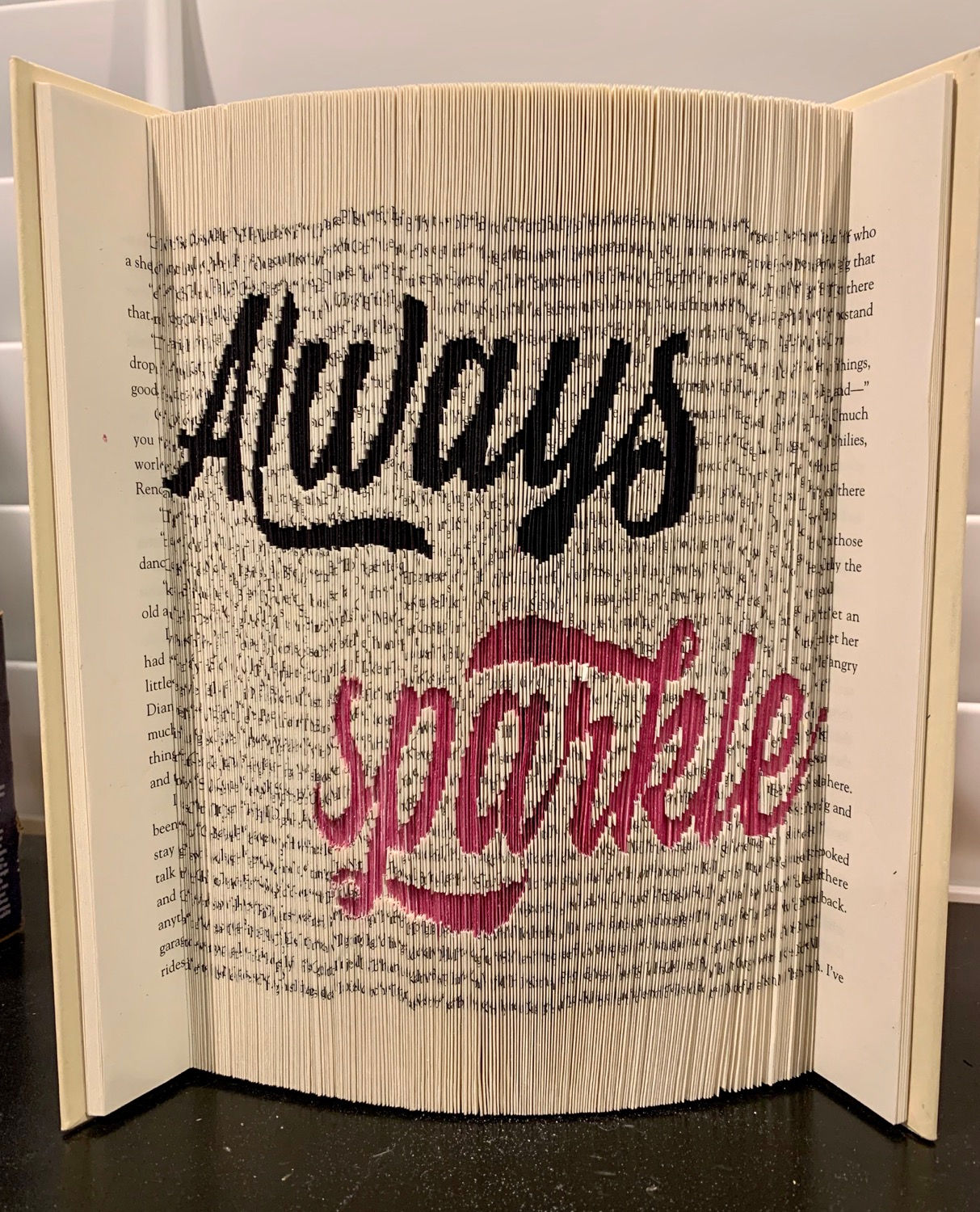 Always Sparkle 180 cut and fold with cardstock 