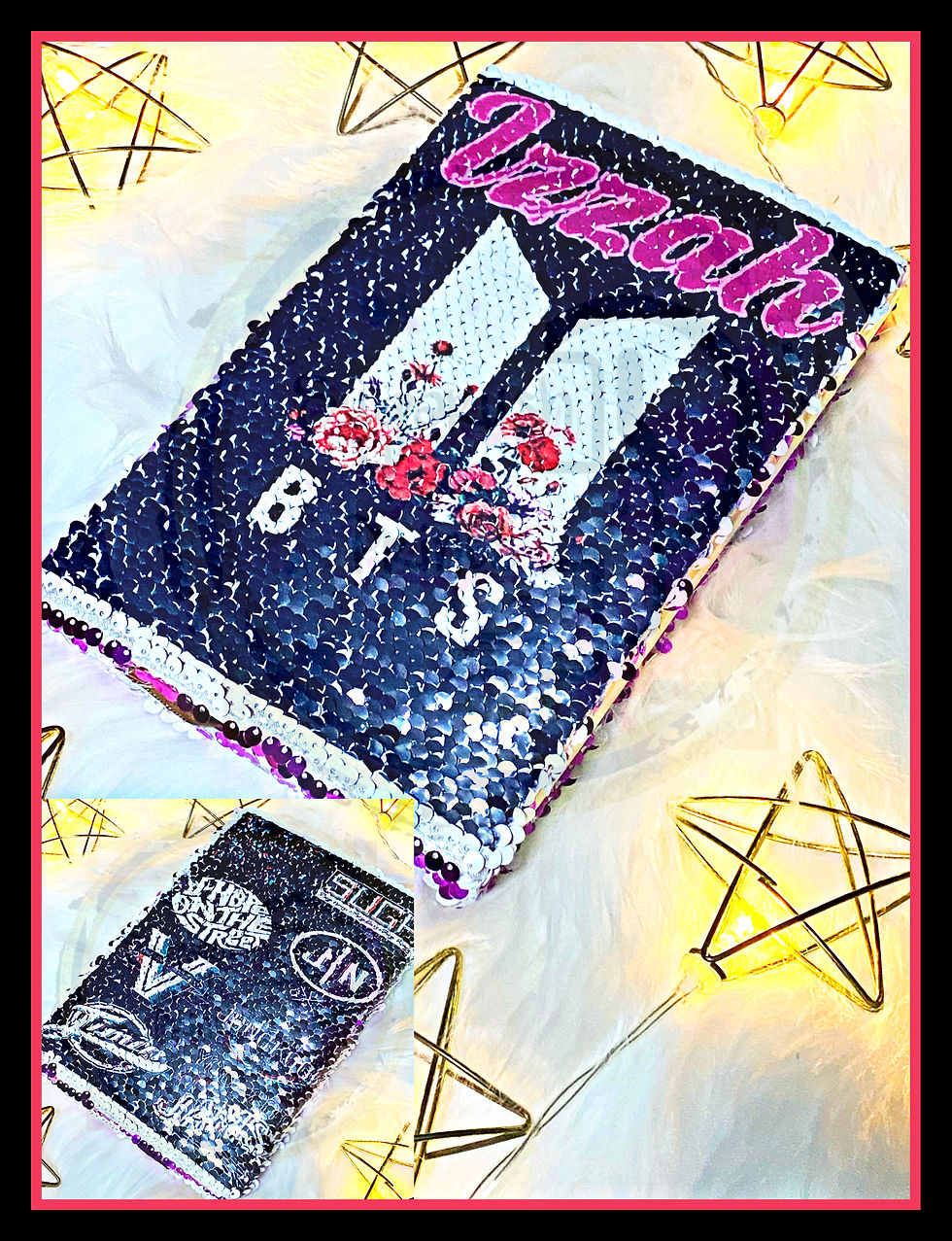 Thumbnail: Personalised/customised sequin notebook