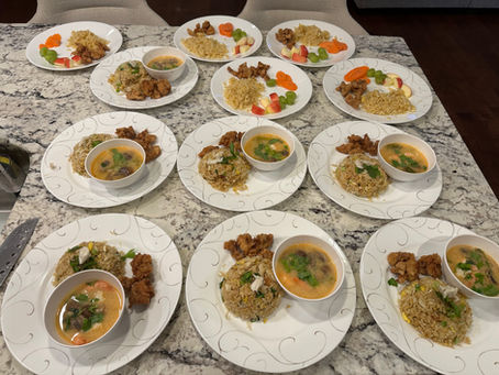 Crab fried rice, Tom Yum Goong and Fried Chicken
