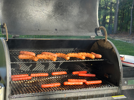 Grilled Sausages, Hot dogs and Pierogis