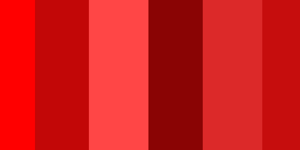 Rote Farbfächer in unterschiedlichen Nuancen – symbolisieren Energie, Leidenschaft und Dringlichkeit