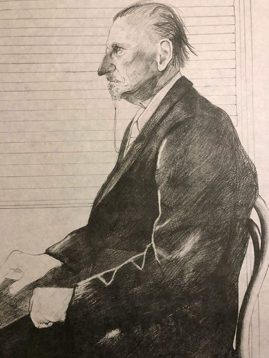 Thumbnail: David Hockney - Portrait of Felix Mann - Hand signed lithograph