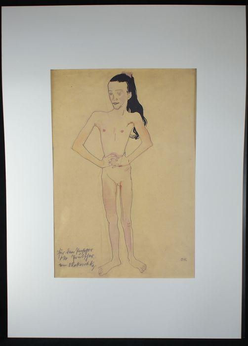 Thumbnail: Oskar Kokoschka - Stehendes Mädchen (1907), Ausgabe 1964