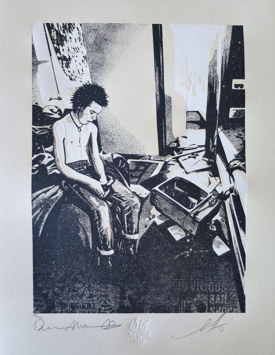 Thumbnail: Obey Shepard Fairey buy art online Dennis Morris Sid Superman is Dead lithograph signed print gallery affordable art europe b