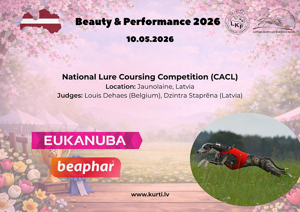 Beauty & Performance 2026 - Nacionālās kursinga sacensības (CACL)