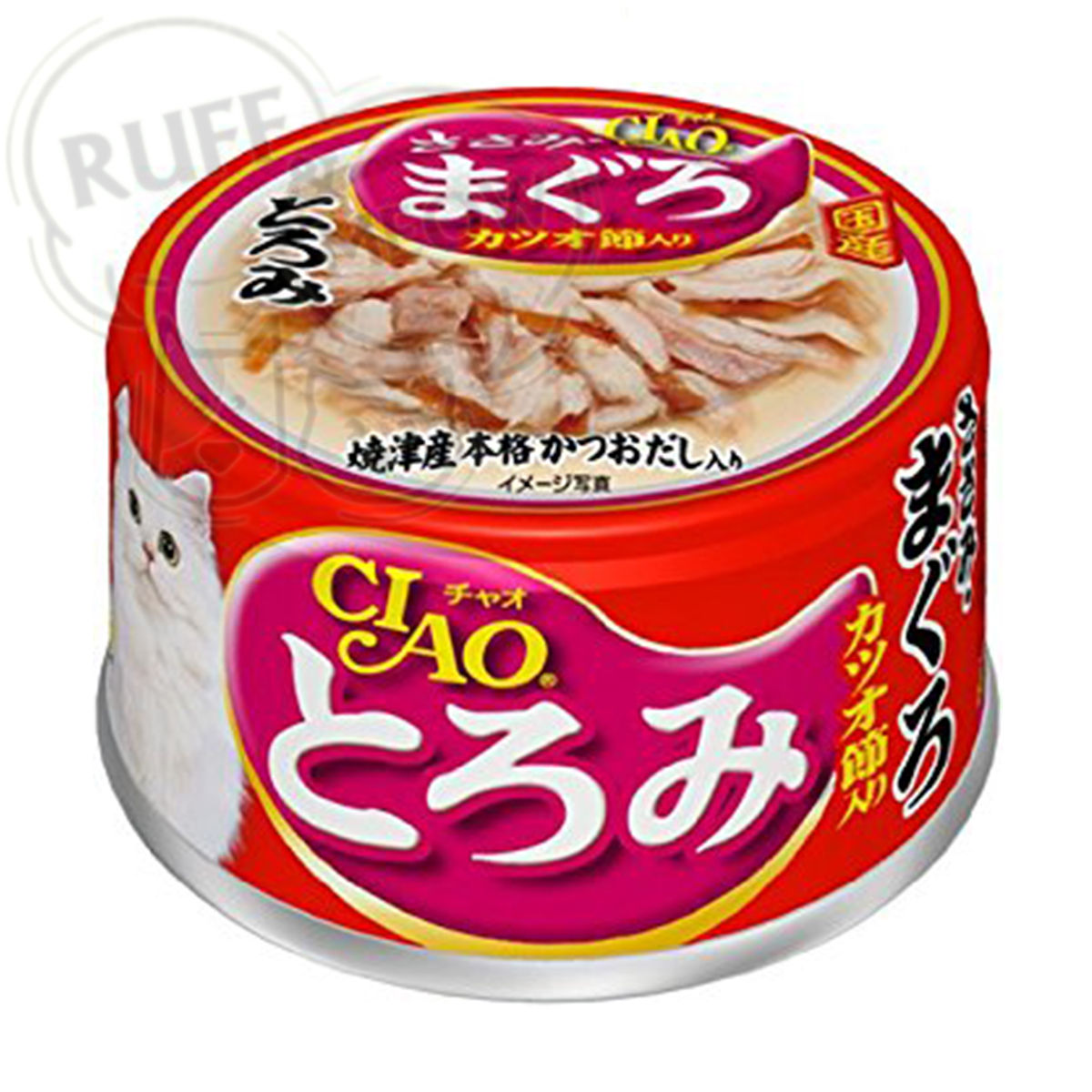 CIAO-濃湯系列貓罐 雞+吞拿+鰹魚節 85G<A42>