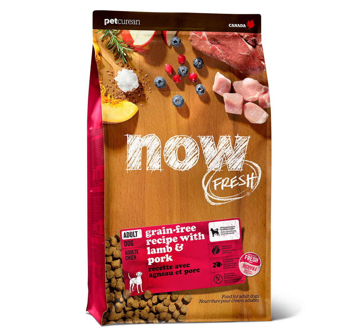 NOW FRESH 無穀物成犬紅肉,羊肉,豬肉狗糧 3.5LB