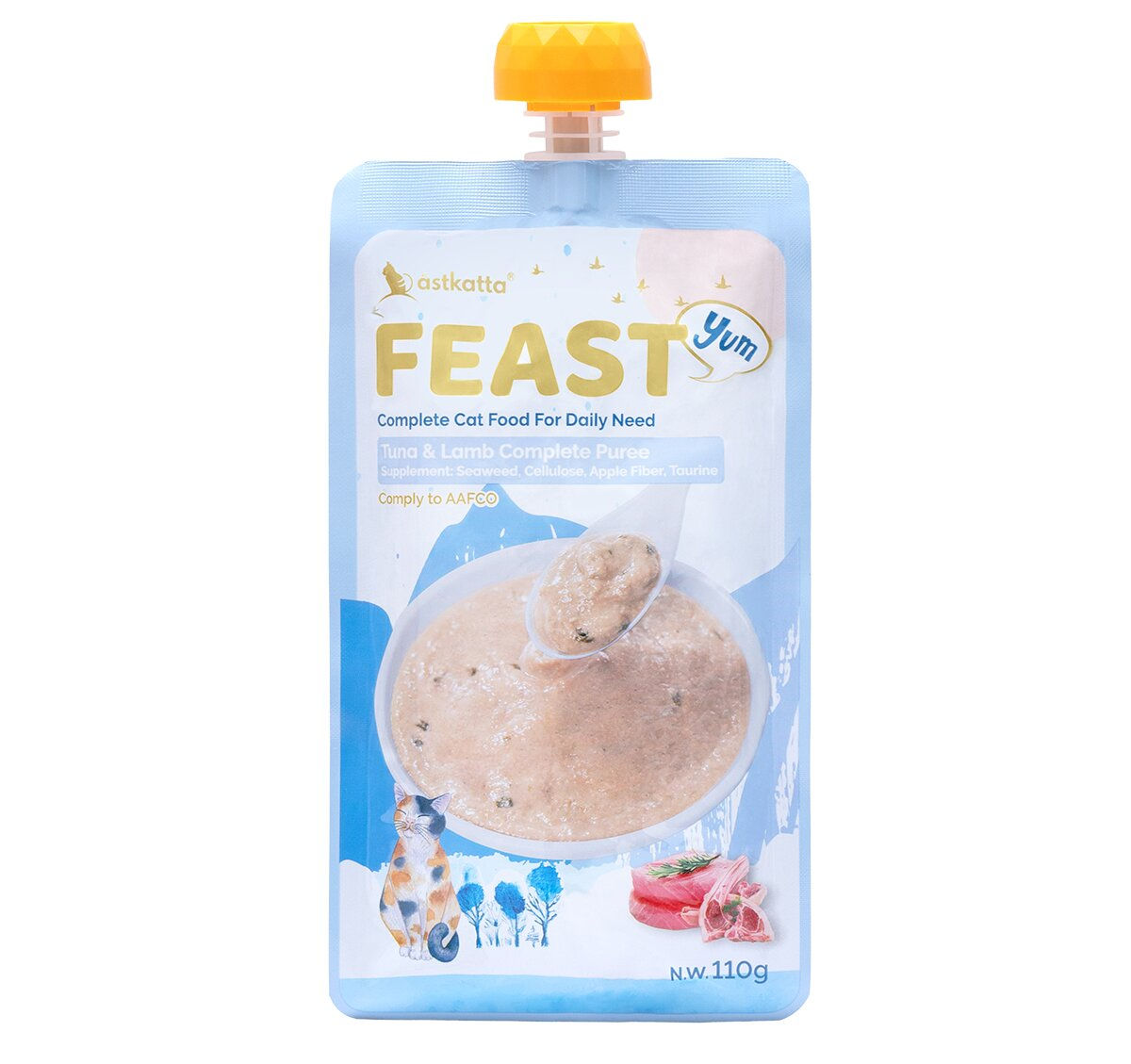 ASTKATTA FEAST主食肉泥系列貓濕包 吞拿+羊肉 110g