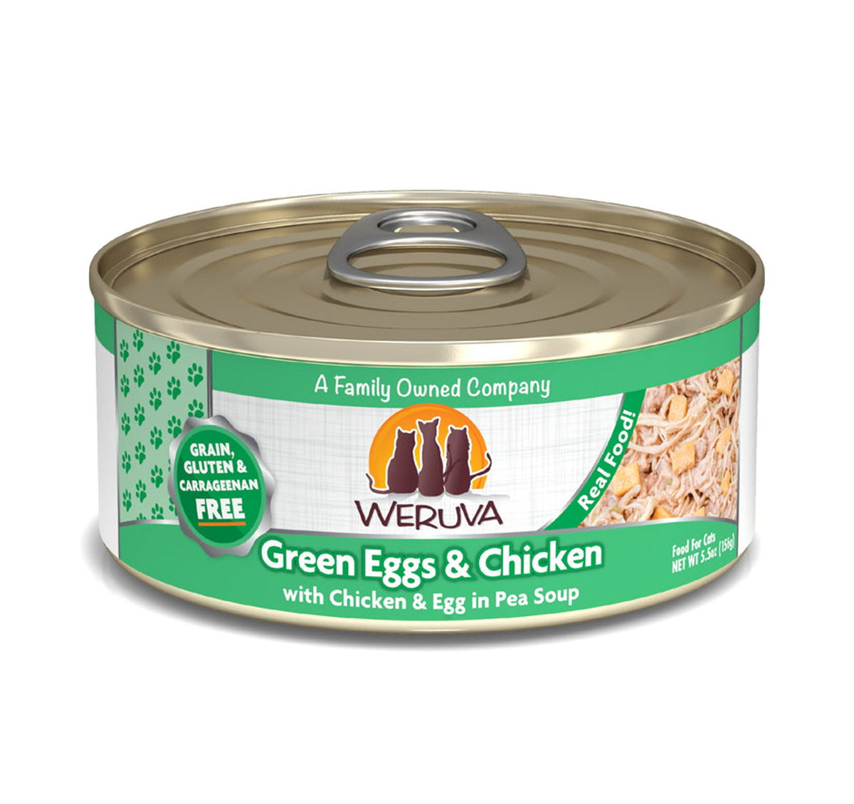WERUVA-經典系列貓罐 無骨雞胸肉,雞蛋,碗豆 156G