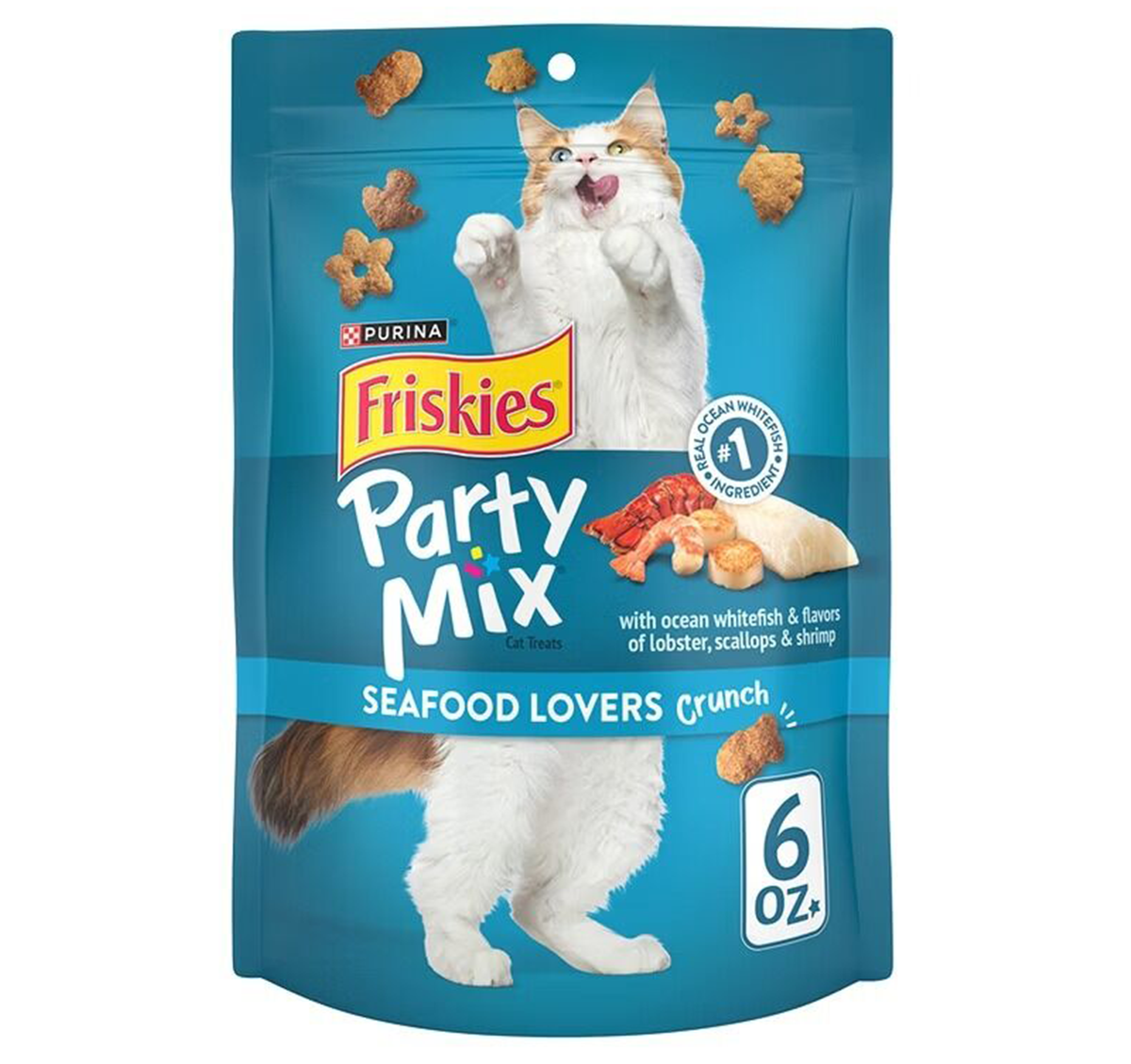 PURINA-Party Mix喜躍 貓脆餅小食 海鮮味 6安士