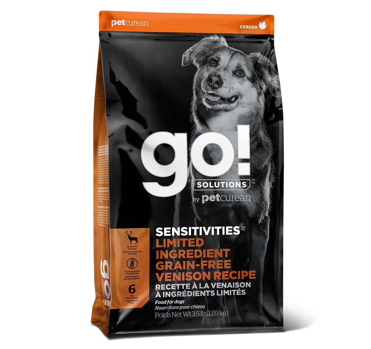 GO! SOLUTIONS 低敏美毛系列 鹿肉狗糧 22LB