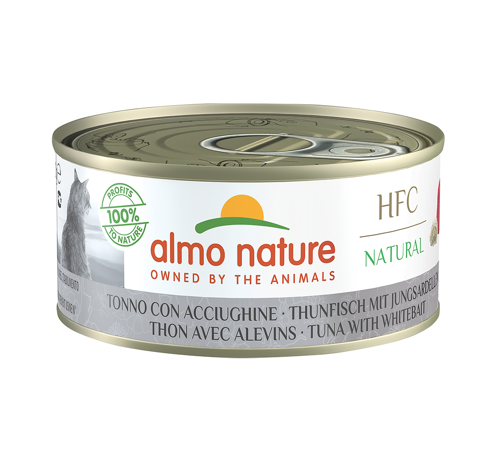 almo nature-HCF成貓罐 吞拿魚,白飯魚150G