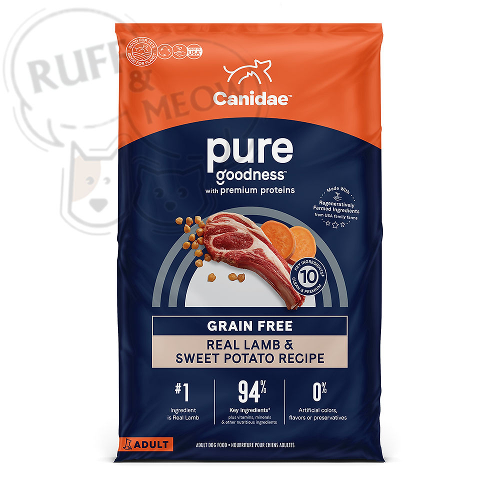 CANIDAE-無穀物原味(羊肉&甜薯)成犬糧 12LB