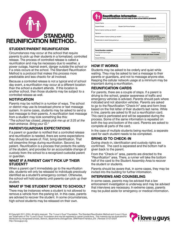 Standard Reunification Flyer English