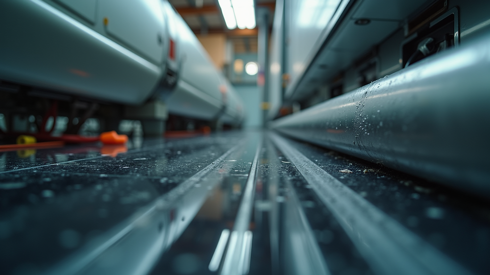 Close-up view of HVAC system components during routine maintenance