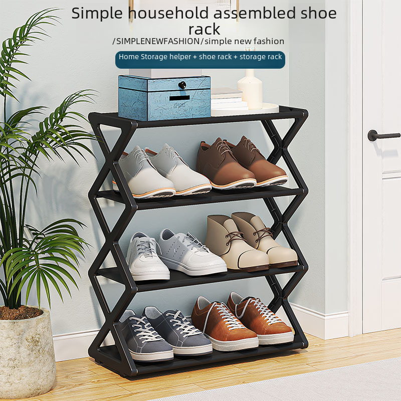 Dual-Tier X Design Shoe Organizer