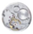 Mechanical watch movement pvd components and gears.