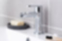 Modern chrome pvd faucet with soap and toothbrushes