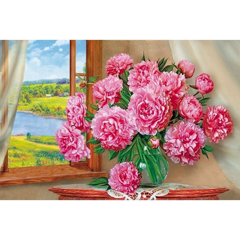 Miniatura: Flower & Woman Paint By Numbers Kit