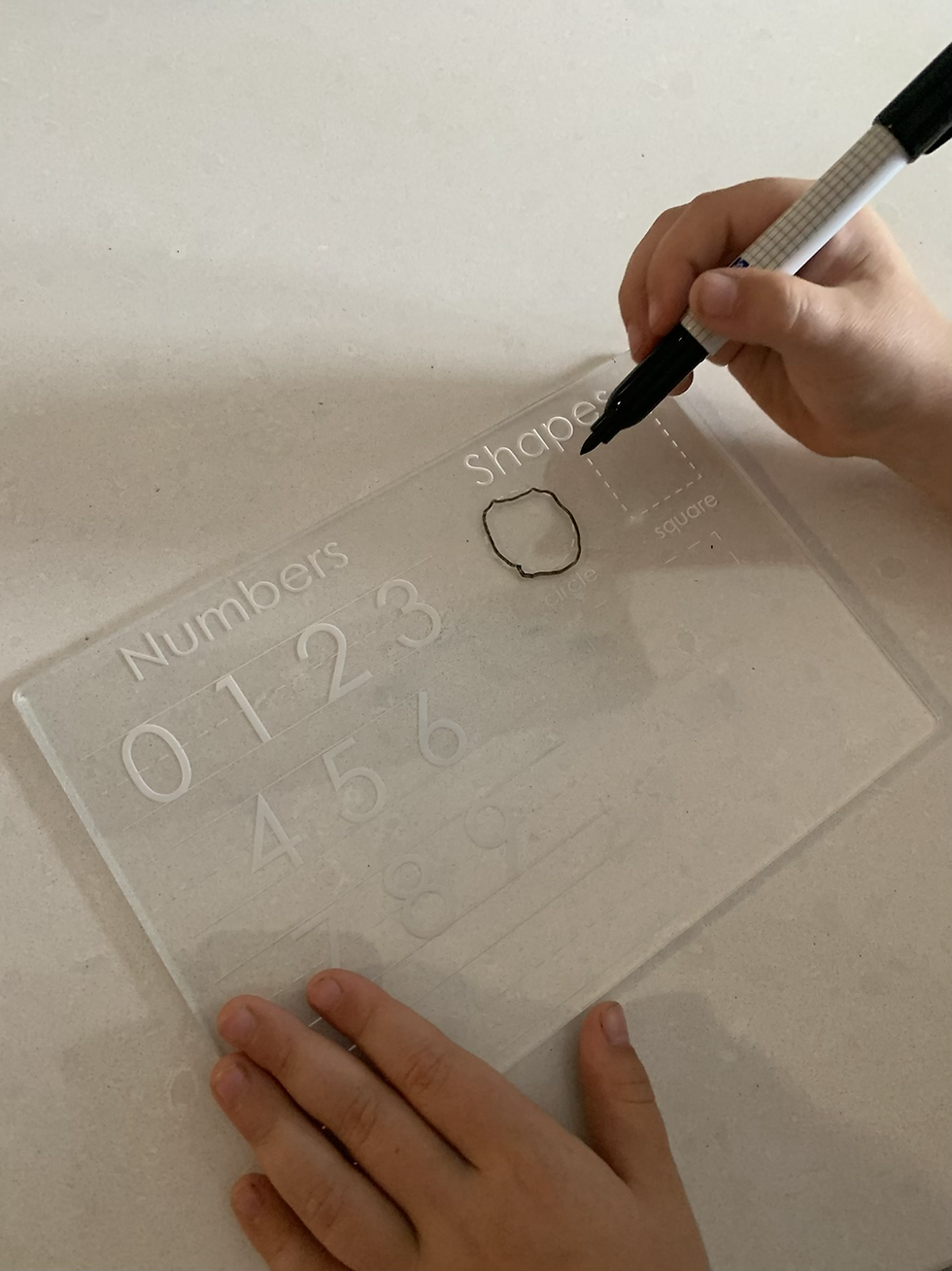 Thumbnail: Acrylic number/shape tracing board