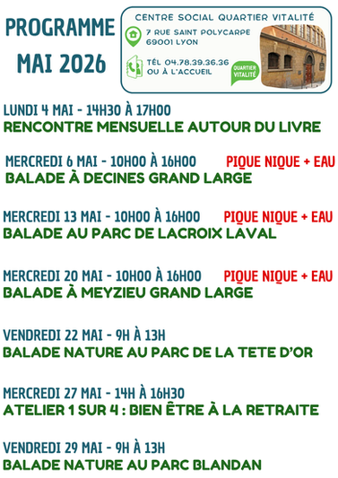 ACTIVITÉS DÈS 60 ANS