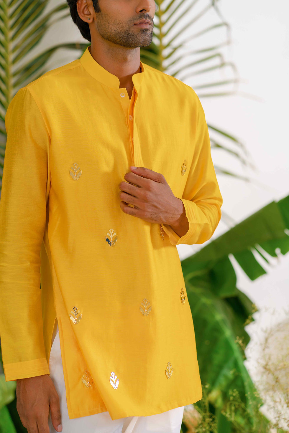 Thumbnail: Yellow Moth Short Kurta Set