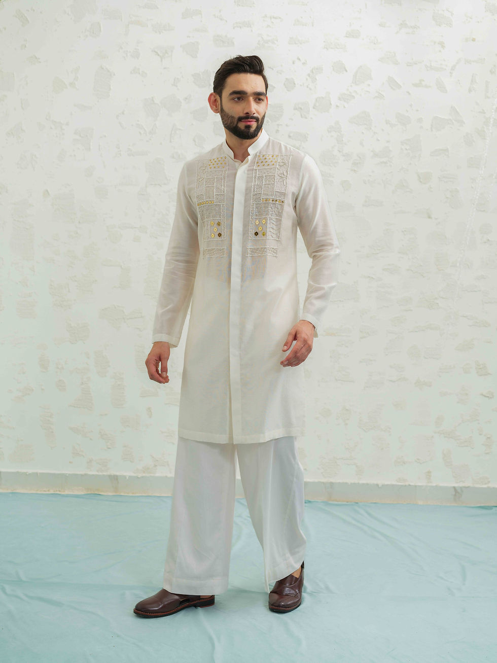 Thumbnail: Ivory Lippan Kurta set