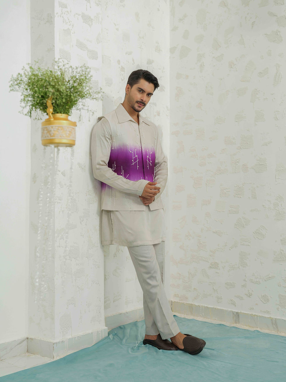 Thumbnail: Purple Ombre Geomtry Bundi set