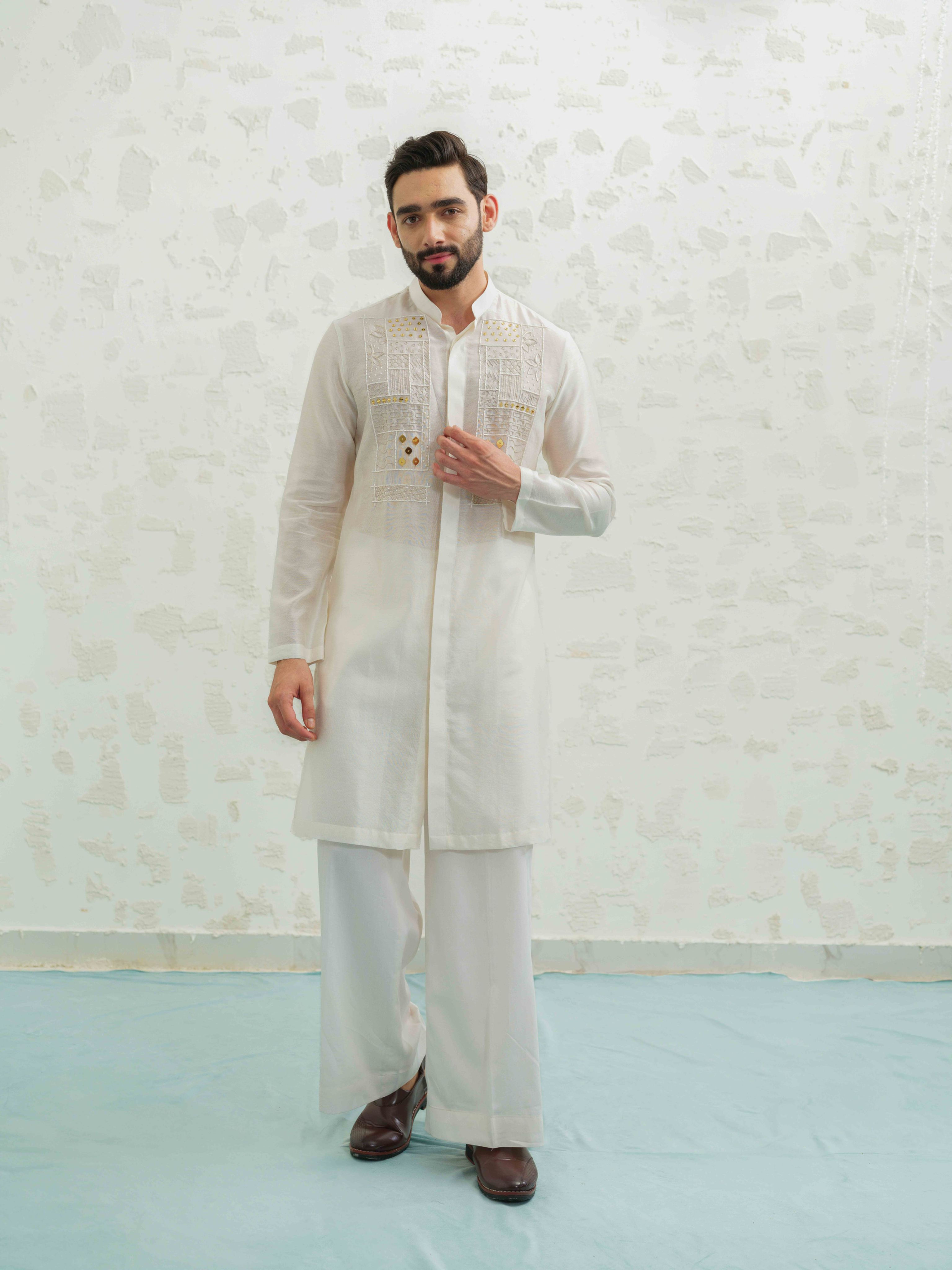 Ivory Lippan Kurta set