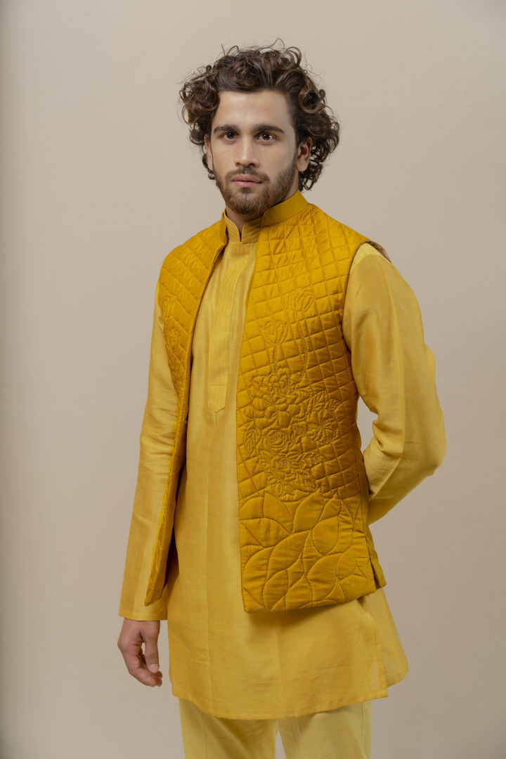 Thumbnail: Marigold Bundi / Nehru Jacket -Kurta Set