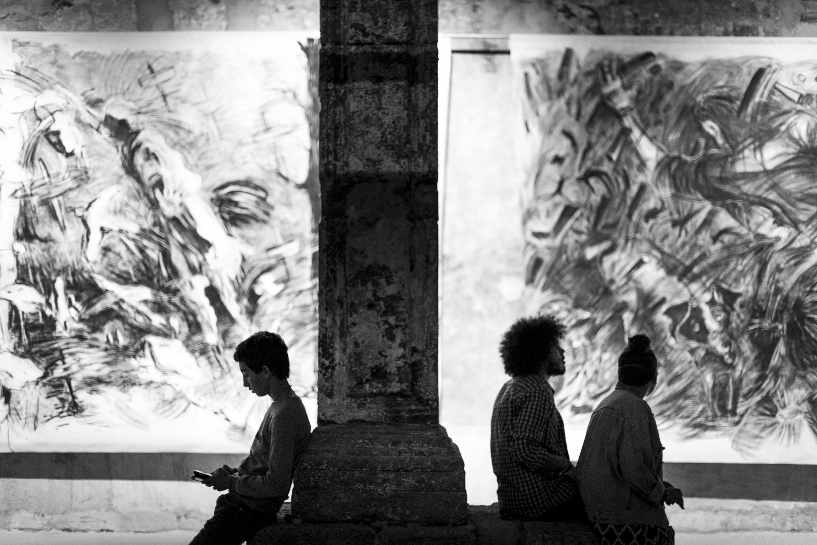 visitatori per la mostra al chistro