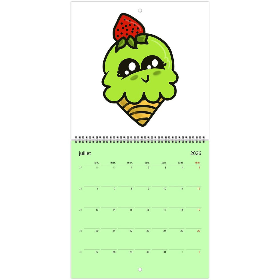 Thumbnail: Bonbons - Calendrier mural 2026 (États-Unis et Canada)