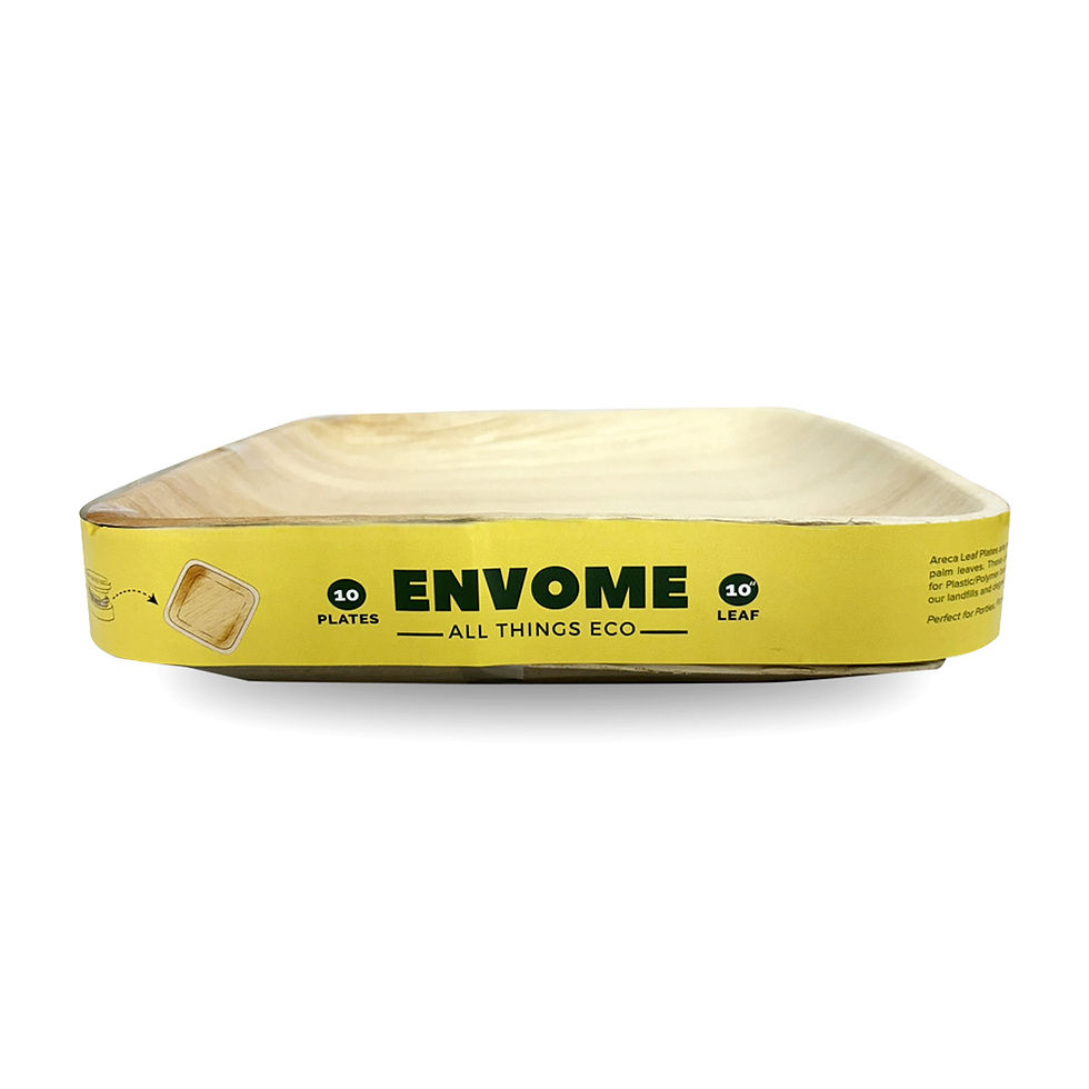 サムネイル： Envome Areca Palm Leaf Plate 10" Square - 30 Plates