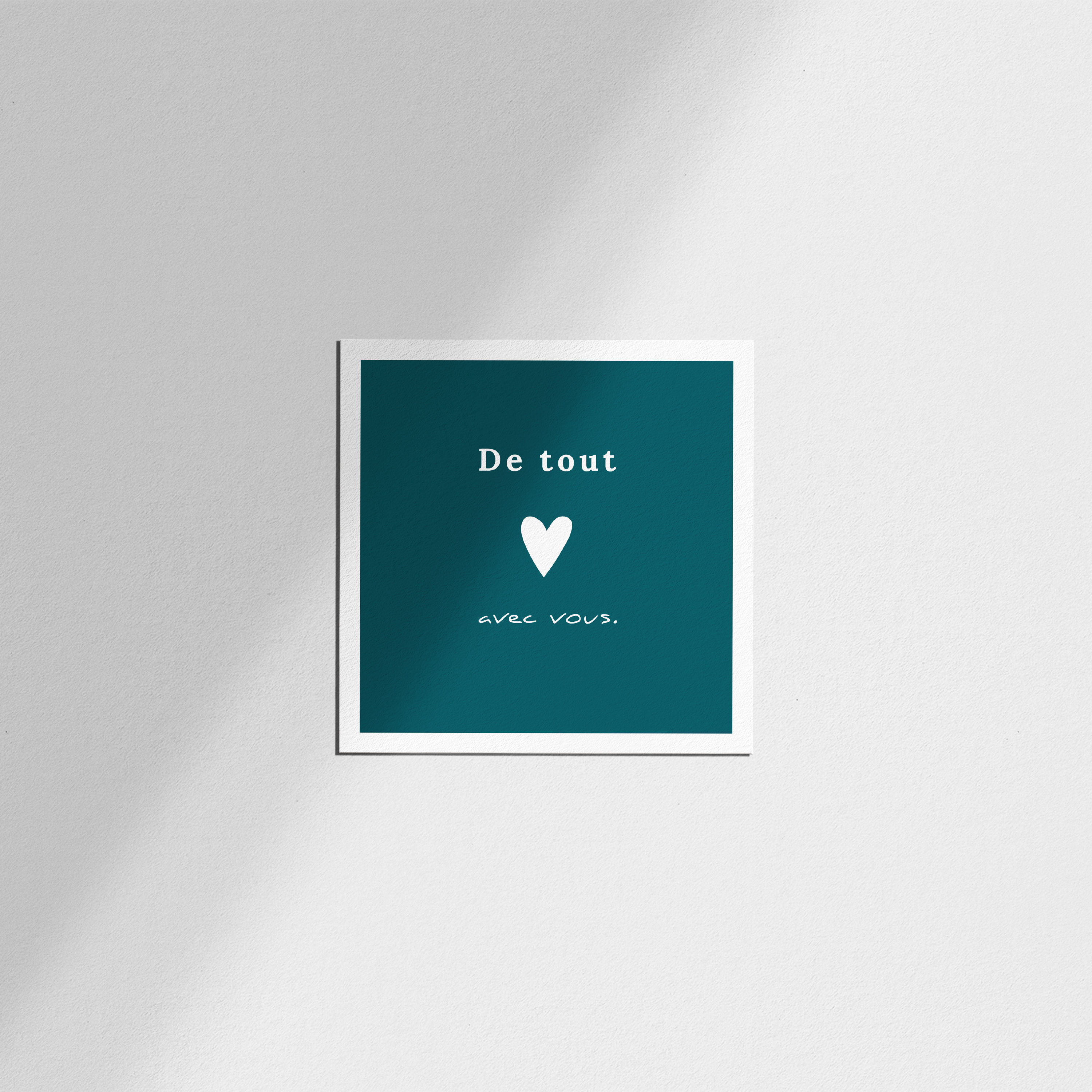 Carte «De tout coeur avec vous»