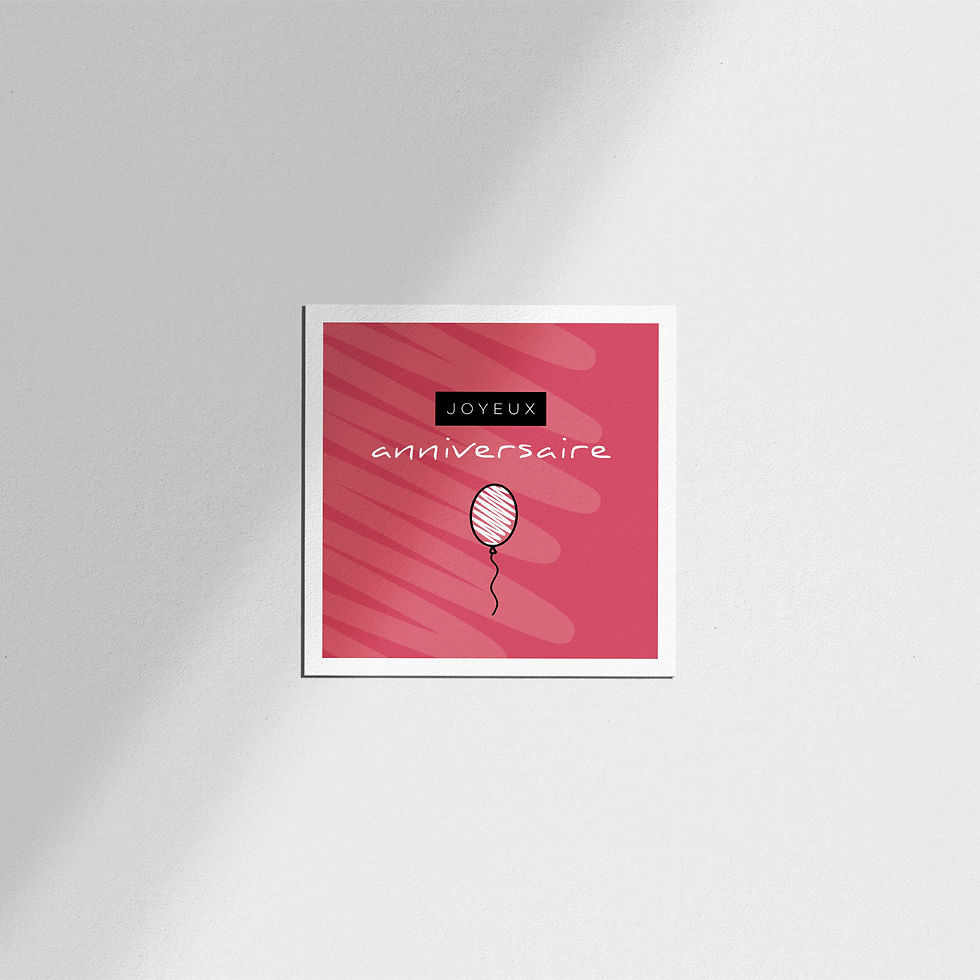 Carte «Anniversaire ballon»