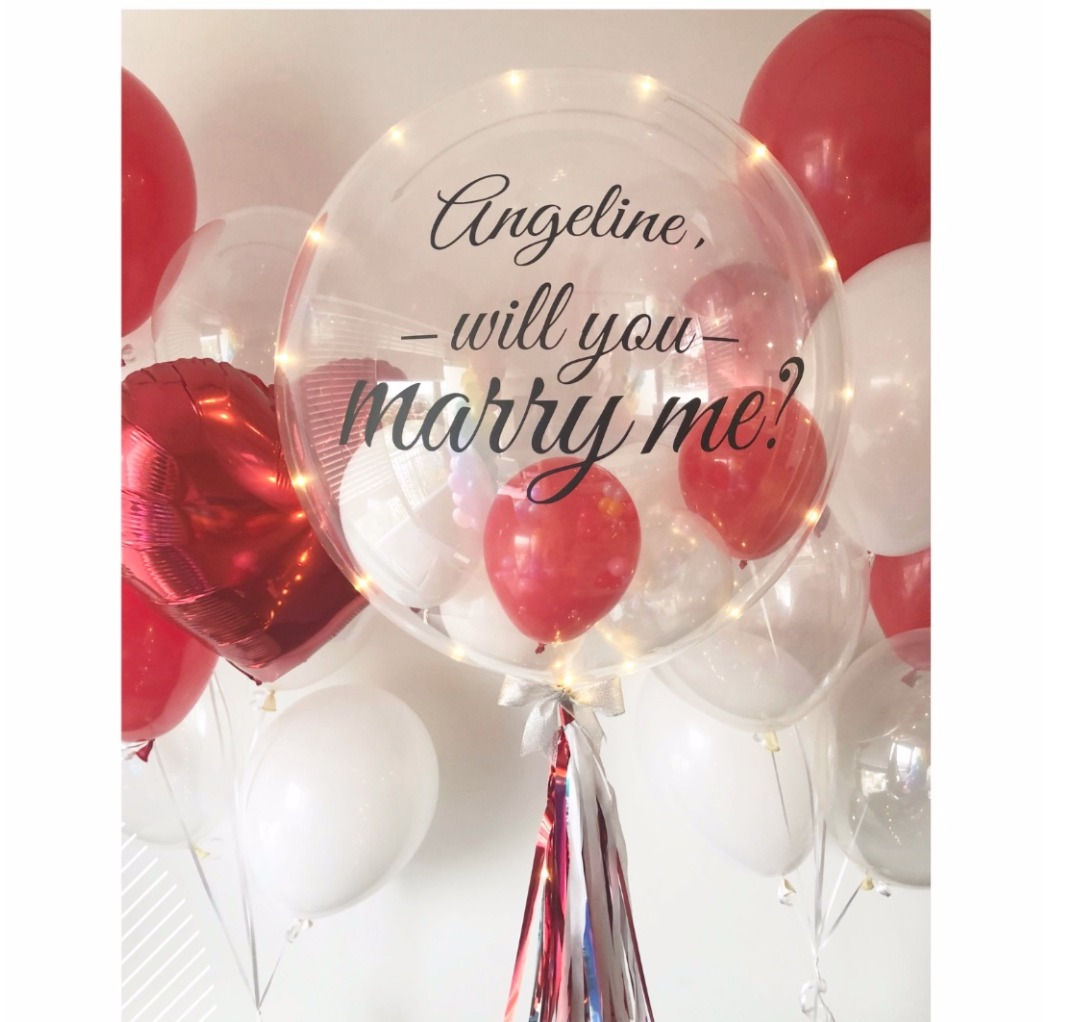 Bubble Name Balloon Marry Me