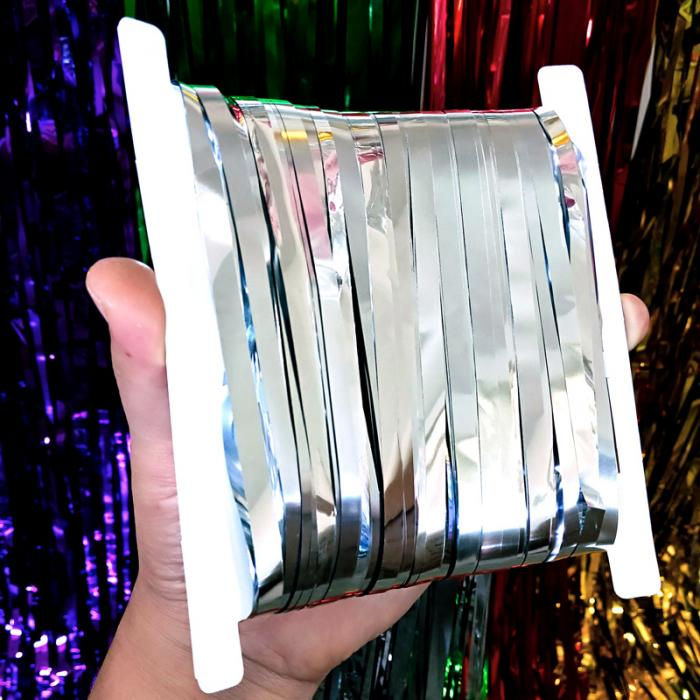 Thumbnail: Metallic Foil Curtain 2m x 1m SILVER