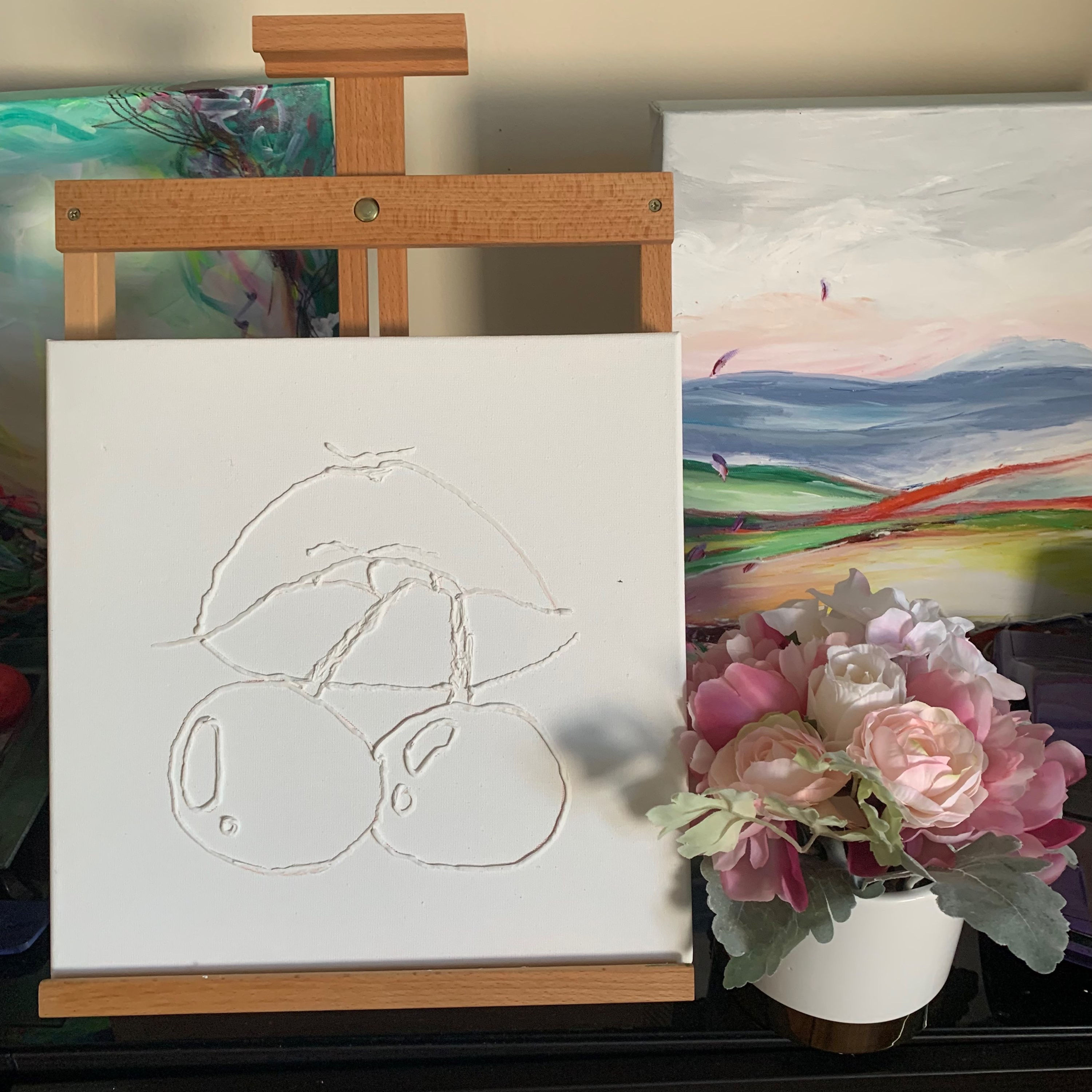 Paint and Sip Kit Cherry lips