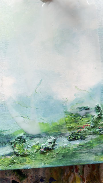 “Turquoise Breath II” Original Abstract Painting