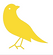 icône oiseau jaune