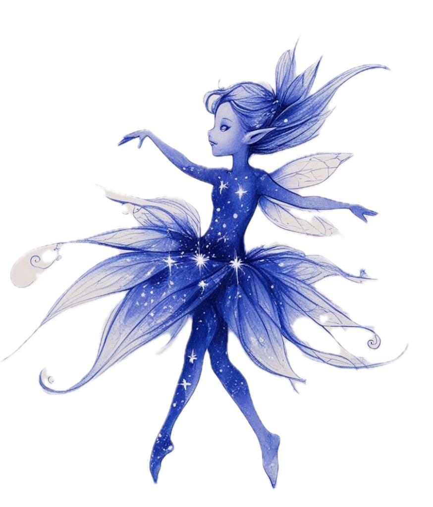 A Blue Sprite dancing