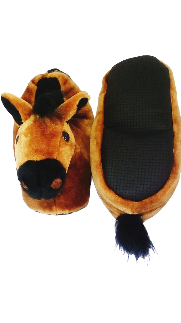 Girls horse slippers best sale