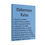 Thumbnail: Canvas Print - House Rules for Doberman Families on Blue Canvas