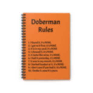 Ruled Notebook - Doberman Rules