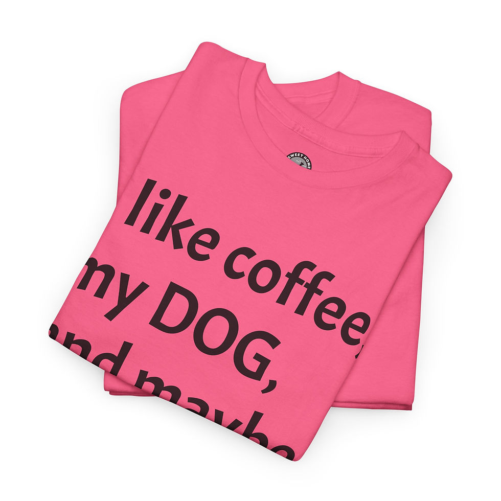Thumbnail: Funny Coffee Dog Lover Tee - Unisex Heavy Cotton Shirt