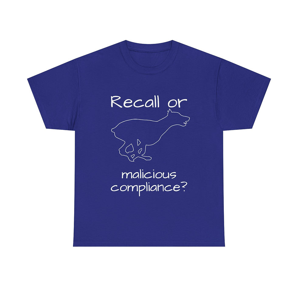 Thumbnail: Recall or Malicious Compliance? T-Shirt — Funny dog Protest Graphic Tee