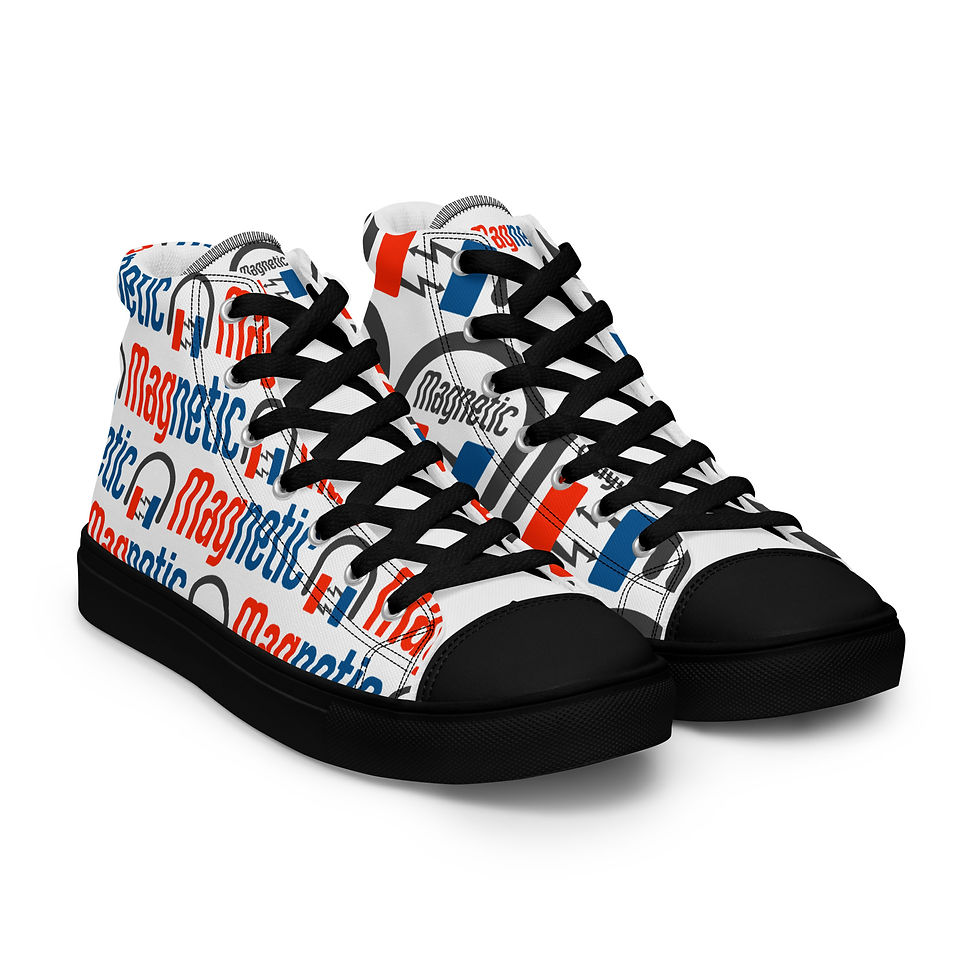 Thumbnail: Magnetic Logo Men’s high top canvas shoes