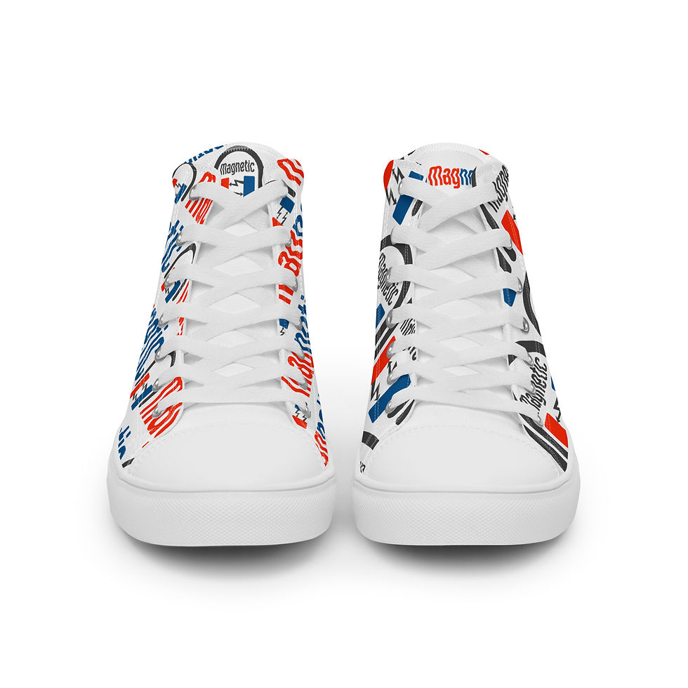 Thumbnail: Magnetic Logo Men’s high top canvas shoes