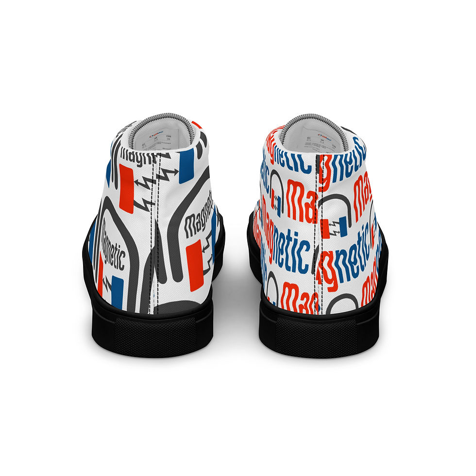 Thumbnail: Magnetic Logo Men’s high top canvas shoes