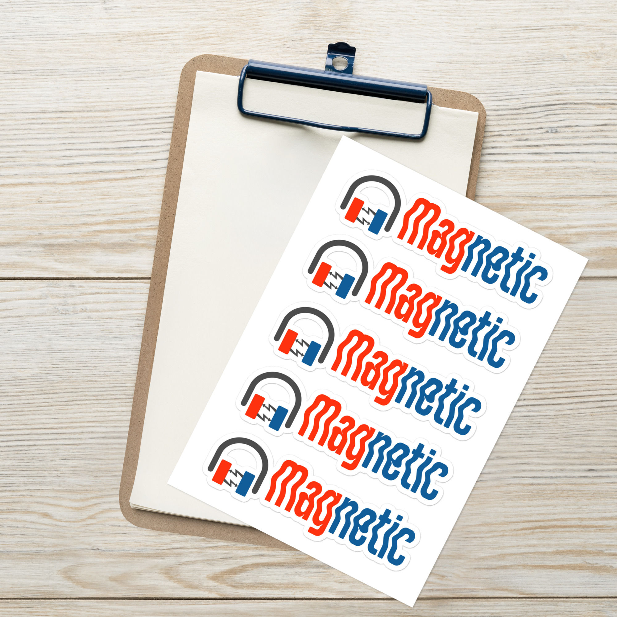 Magnetic Logo Sticker sheet